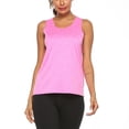 thumbnail image 2 of Chbgutlmr Womens Workout Tops Round Neck Sleeveless Loose Comfy Racerback Ruched Gym Athletic Yoga Tops, 2 of 7