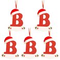 thumbnail image 2 of Agiferg Noël Petit Chapeau Rouge Lettre Pendentif DIY Nom Inscriptible 26 Lettre Pendentif 5PCS, 2 of 5