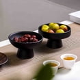 thumbnail image 4 of weibbin Plateau de Service Rond Noir - Assiette à Fruits en Plastique 5.1x3.1 Po pour Collations, A, 4 of 8