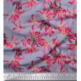 thumbnail image 1 of Soimoi Poly Georgette Fabric Wildflower Floral Print Sewing Fabric Yard 42 Inch Wide, 1 of 3