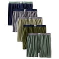 thumbnail image 1 of Fruit Of The Loom Mens Knit Boxers 5 Pack, L, Assorted, 1 of 4