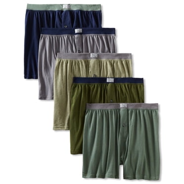 Fruit Of The Loom Mens Knit Boxers 5 Pack, L, Assorted