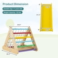 thumbnail image 2 of Gymax 4 in 1 Wooden Climbing Triangle Set Triangle Climber w/ Ramp Patented Multi-color, 2 of 8