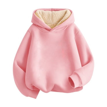 Kcodviy Boys Girls Fleece Lined Oversized Hoodie for Teen Girls Long Sleeve Hoodie Kids Girls Sweaters Size 8 Warm Winter Hoodies Pullover Clothes for Boy 18 Months Hooded Sweatshirt Sweater