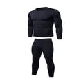 thumbnail image 1 of Men Winter Warm Velvet Inner Wear Thermal Underwear Long Johns Pajama Sets, 1 of 6
