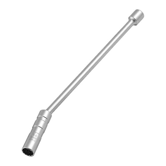 Graflsoa 12-Point Swivel Spark Plug Removal Tool with Magnetic Core, 14mm/16mm Universal Fit, 305mm Long Handle for Tight Engine Spaces, Chrome Vanadium Steel Construction, Durable and Wear-Resistant