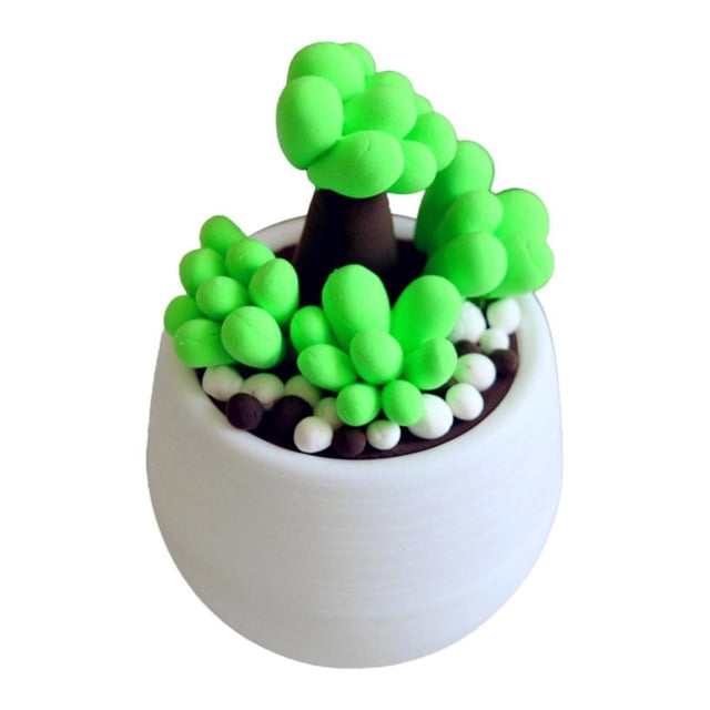 pitrice Argile de Modelage Légère pour Enfants, Succulente en Pot, Bricolage en Argile, Jouet Éducatif pour Enfants Type 1