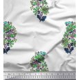 thumbnail image 1 of Soimoi Rayon Fabric Leaves & Floral Block Print Fabric by Yard 42 Inch Wide, 1 of 3