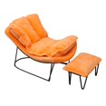 thumbnail image 3 of segolike Modèle de Chaise Berçante à l'Échelle 1:6 avec Repose-Pieds Mini pour 12 Pouces Orange, 3 of 9
