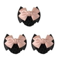 thumbnail image 4 of Guardoinrt Wide Application Bow Hair Net For Chic And Professional Appearance Good Gifts Two Bows- light pink 3Set, 4 of 6