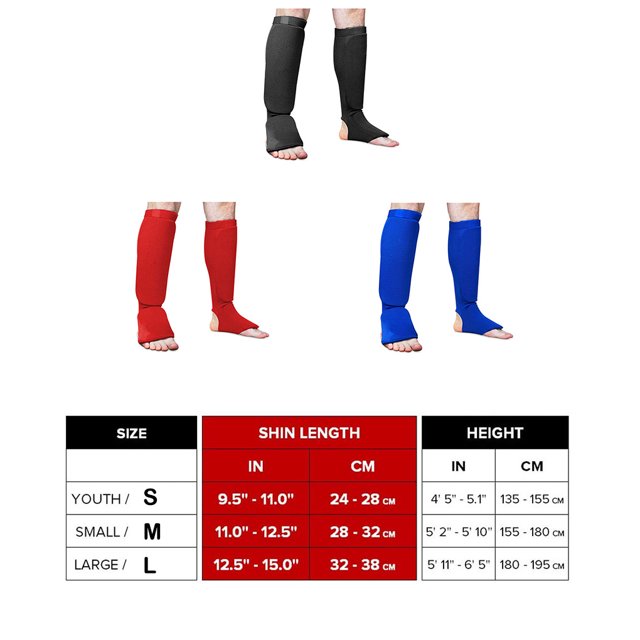 Baohd Taekwondo Leg Protector Breathable Sticker Adults Child Lightweight Protective Gear Washable Boxing Karate Equipment Red S