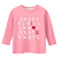 thumbnail image 4 of PMVFHDE Tunique à Manches Courtes pour Fille Tee-Shirt d'Été pour Fille T-Shirt Graphique T-Shirts Graphiques pour la Saint-Valentin Imprimé Fonctionnel Col Rond Manches 3/4 Rose, 5-6 Ans, 4 of 4