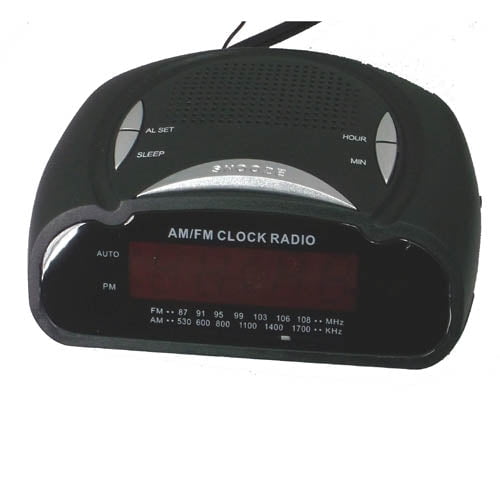 RA-42885 - CLOCK ALARM RADIO AM/FM DIGITAL BLACK WITH SLEEP TIMER