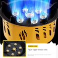 thumbnail image 4 of Brûleur à Gaz de Camping 20000W à 7 Cœurs, Puissance de Feu Forte, Cuisinière à Cassette Portable pour l'Extérieur, Haute Puissance pour BBQ, Camping, Randonnée, Pêche 20000W Jaune, 4 of 6