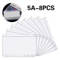 thumbnail image 1 of ZTTD 8PCS A5 Binder Pocket Money Saving Challenge Binder Cash Envelope, 6 Hole Clear Zipper Pouch Folders A5 Planner Journal Inserts for Budgeting, Waterproof PVC Loose Leaf Filing Bags, 1 of 5