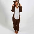 thumbnail image 4 of Combinaison Short Femme à Manches Longues à Capuche Pyjama Combinaison Décontractée d'Hiver Chaude Combinaison de Nuit Combinaison d'Entraînement en Liquidation, 4 of 7