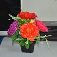 thumbnail image 4 of Coofit Potted Plant Realistic Desktop Artificial Peony Fake Flower for Home Office, 4 of 6