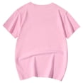 thumbnail image 5 of PMVFHDE Hauts pour Filles Basiques pour Filles Hauts d'Été Tendance Hauts à Manches Courtes pour Filles T-Shirt Décontracté Imprimé Col Rond T-Shirt Décontracté Rose Clair, 5-6 Ans, 5 of 5