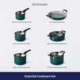 thumbnail image 4 of Tramontina 11 Piece Ceramic Nonstick Nesting Cookware Set - Stackable, Space Saving Set - Mediterranean, 4 of 9