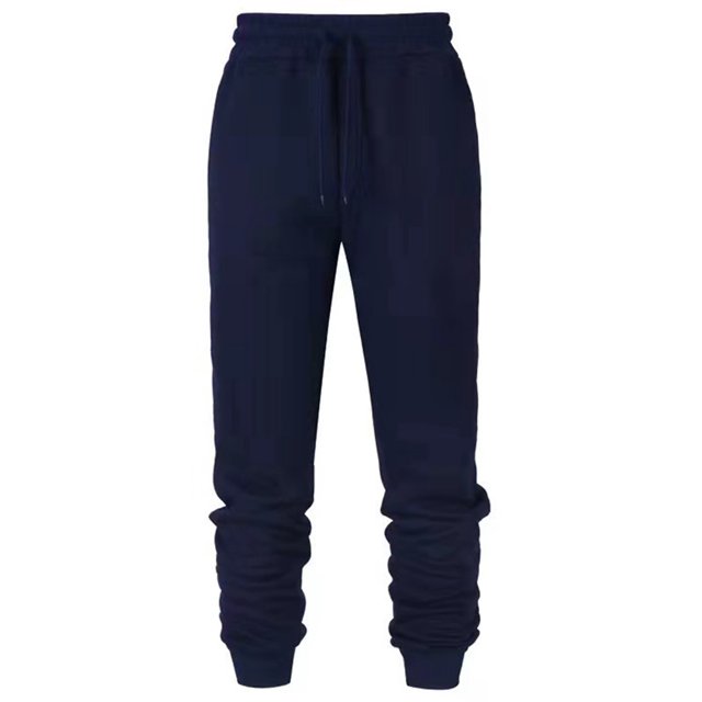 Innerwin Trousers Drawstring Men Bottoms Sport High Waisted Casual Pants Navy Blue 3XL