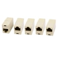 thumbnail image 1 of Unique Bargains 5Pcs Cat5 RJ45 8P8C Lan Network Ethernet Cable Extender Joiner Adapter Coupler, 1 of 1