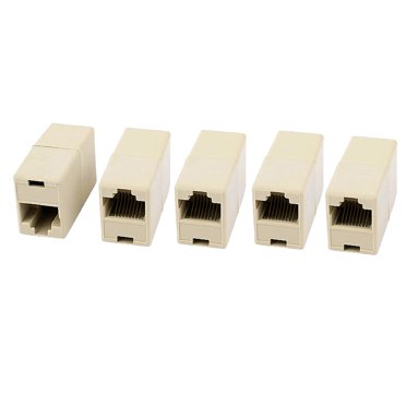 Unique Bargains 5Pcs Cat5 RJ45 8P8C Lan Network Ethernet Cable Extender Joiner Adapter Coupler