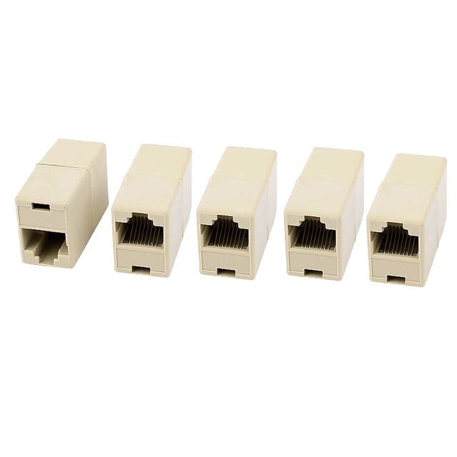 Unique Bargains 5Pcs Cat5 RJ45 8P8C Lan Network Ethernet Cable Extender Joiner Adapter Coupler