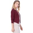 thumbnail image 4 of INSPIRE CHIC Veste Blazer Courte Sans Col pour Femme, de Travail/bureau/affaires Décontracté, 4 of 4