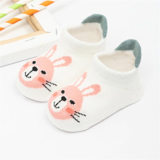 LSLJS Toddler Boys Girls Solid Color Socks Keep Warm Kids Soft Dispensing Non-Slip Indoor Toddler Socks, Baby Socks