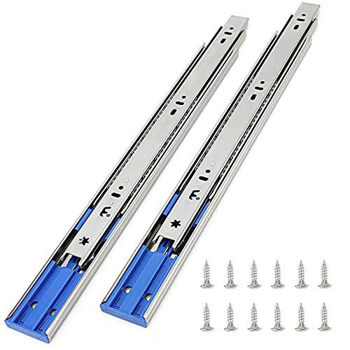 10 Pairs of 16 Inch Hardware 3-Section Soft Close Full Extension Ball Bearing Side Mount Drawer Slides,100 LB Capacity Drawer Slide