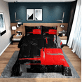 thumbnail image 1 of Erosebridal Watercolor Abstract Bedding Queen Comforter Set, Retro Geometric Down Comforter, Teens Adults, Breathable 3pcs, 1 of 4