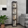 thumbnail image 3 of Costway 64" Modern Shelf Floor Lamp with  3-Level Dimmable LED Bulbs and Rotatable Poles, 3 of 10