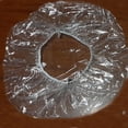 thumbnail image 2 of Vaidha 100pcs Clear Disposable Plastic Shower Bath Caps for spa Hair Salon WH, 2 of 4