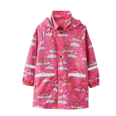 Kcodviy Children Outwear Clothes Kids Coats for Girls Dungarees Cartoon Hooded Trench Winter Coat for Girl 211Y Raincoat Hoodies Windproof Ballerina Coat Boys Rain Coat Print Girls Rain Wear
