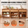 thumbnail image 4 of KFFKFF Wicker Furniture, Trio Pack, Wicker Storage Unit with 6 Magnetized Doors and Trio Drawers, Multipurpose Cabinet with Modifiable Shelving, Perfect for Corridor, Foyer, Lounge, Organic, 4 of 9