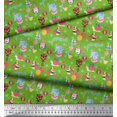 thumbnail image 2 of Soimoi Rayon Fabric Balloon & Cute Animals Kids Print Fabric by The Yard 42 Inch Wide, 2 of 3