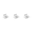 thumbnail image 4 of Maytalsory Support de Toilette Porte-Savon Support de Bain Sans Perçage Accessoires Ménagers Blanc Mat Ensemble de 3, 4 of 6