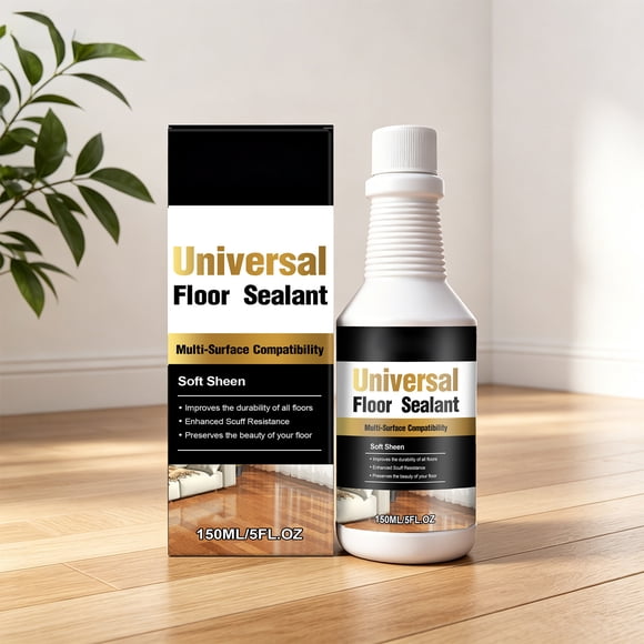 Uscallm Floor Sealer, Protective Coating Barrier Blocks Stains Dirt, Clear Transparent Film for Tile Wood Laminate Stone Floors, 150ml Compact Portable for Home Daily Use
