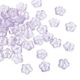 thumbnail image 1 of Random Glass Flower Beads Transparent Floral Beads Hibiscus Beads Purple  50Pack, 1 of 6