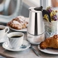 thumbnail image 3 of Casserole en Acier Inoxydable, Cafetière espresso Italienne avec Anneau d'Étanchéité/ Casseroles, 3 of 4