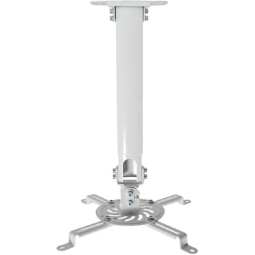 Duramex Projector Mount - Universal Ceiling Bracket LCD DLP Tilt 360° Swivel (White telescope)