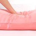 thumbnail image 4 of PiccoCasa Satin Body Pillowcases 2 Pcs Soft with Zipper Closure Light Coral 20"x48", 4 of 7