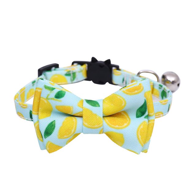 Agiferg Collier pour Chat avec Clochette, Nœud pour Animaux, Collier Détachable et Réglable