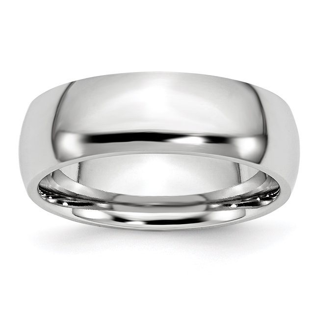 Bague en Cobalt Poli 7mm Taille 9.5