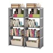 5-Tier Book Shelf 8 Cube Storage Organizer Tall Bookcase Shelf Assembled Freestanding Vertical Storage Rack for Bedroom / Living Room / Office / Closet / Study Room
