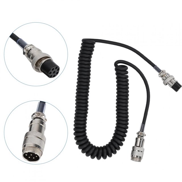 Microphone Cable, Balanced Mike Snake Cord, Stretchable Coiled ABS For Speaker Systems Stage Lighting Patch Bays