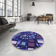 thumbnail image 4 of Ahgly Company Tapis d'Intérieur Lavable en Machine Carré Transitionnel Bleu Nuit, 8 Pieds Carré, 4 of 7