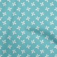 thumbnail image 1 of oneOone Cotton Cambric Turquoise Blue Fabric Florals Craft Projects Decor Fabric Printed By The Yard 56 Inch Wide, 1 of 4