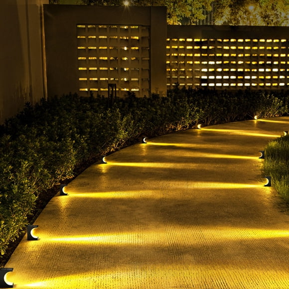 Fesfesfes Solar Powered Outdoor Step Lights Waterproof LED Stair Lights Garden Yard Patio Decorative Lighting for Steps Stairs Fence Deck