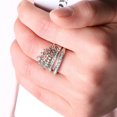 thumbnail image 2 of EGNMCR Bagues Mode Dames Tempérament Couronne en Strass Bijou Bague, 2 of 8